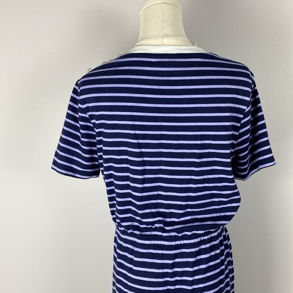 Draper James Tie Waist Striped Short Sleeve Midi Dress Size a medium - Picture 10 of 14